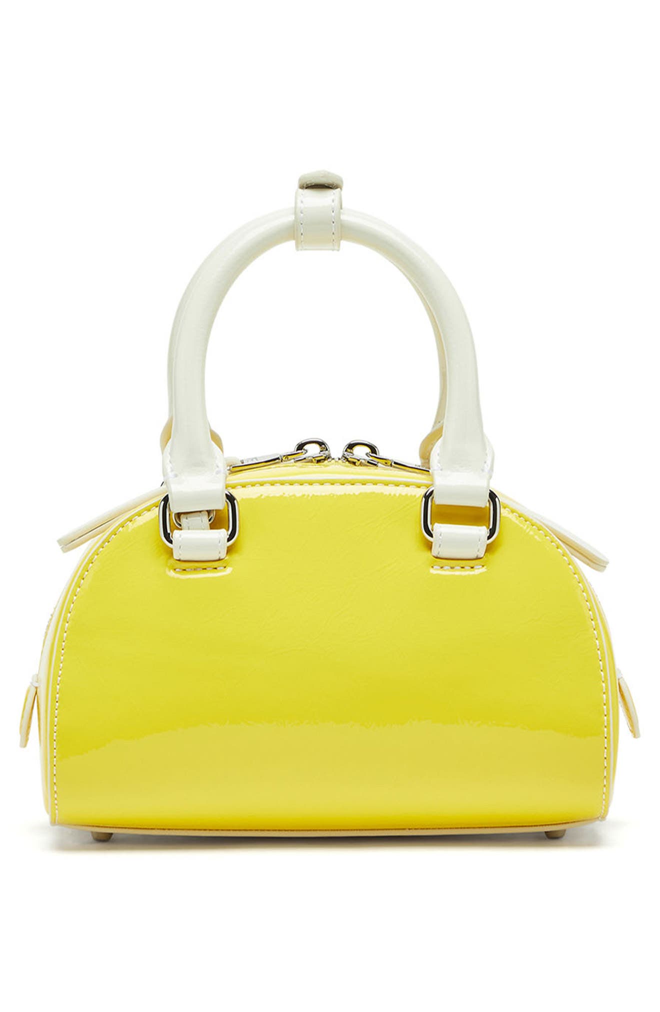 DIESEL<sup>®</sup> Mini 1DR Dome Faux Leather Bowling Bag, Alternate, color, Yellow