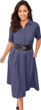 Jessica London Eyelet Shirt Dress