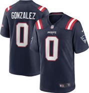 Nike Men's Nike Christian Gonzalez  Navy New England Patriots Team Game Jersey