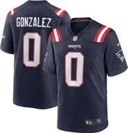 Nike Men's Nike Christian Gonzalez  Navy New England Patriots Team Game Jersey