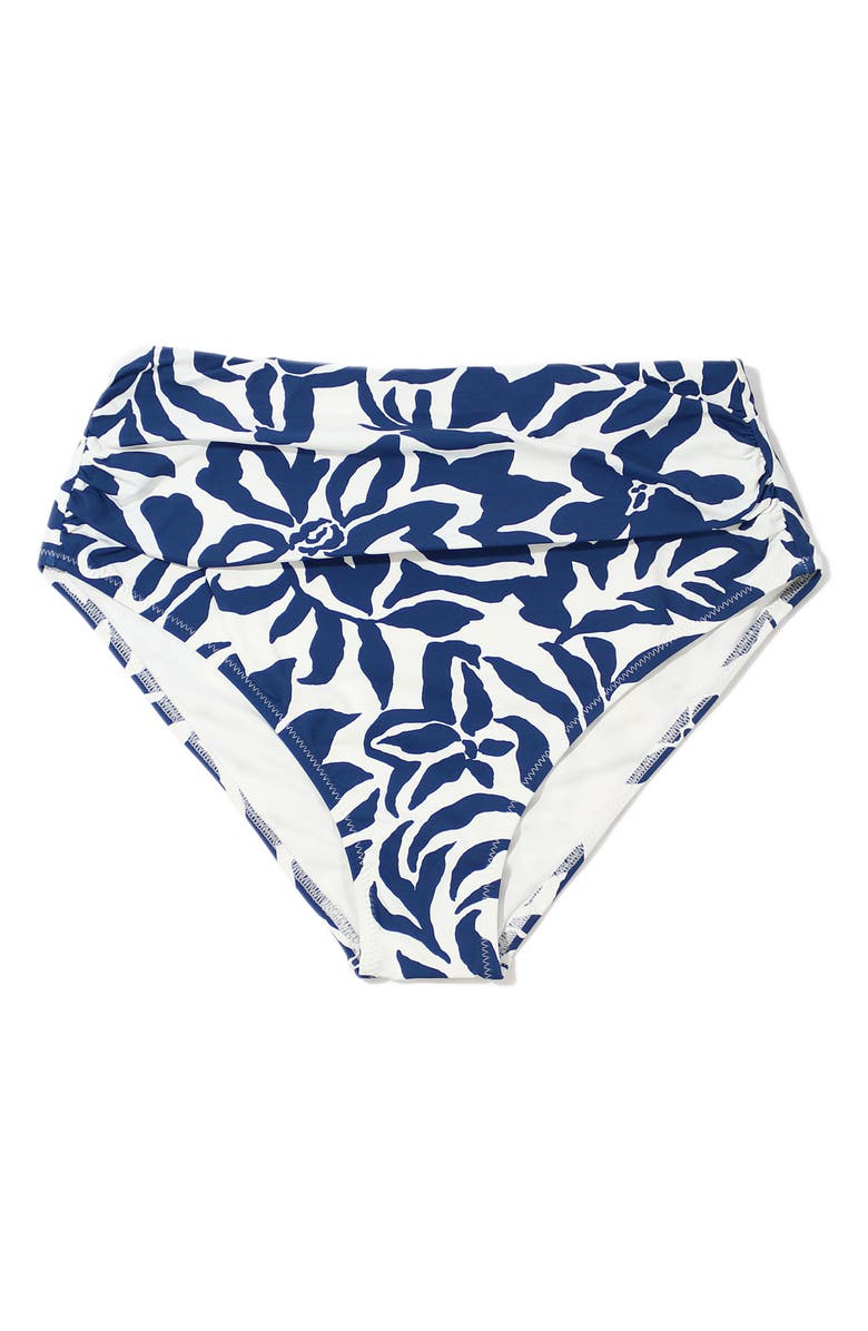 Hanky Panky Ruched High Waist Bikini Bottoms, Alternate, color, Poolside Print