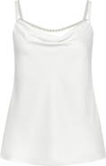City Chic Dakota Imitation Pearl Cowl Neck Camisole