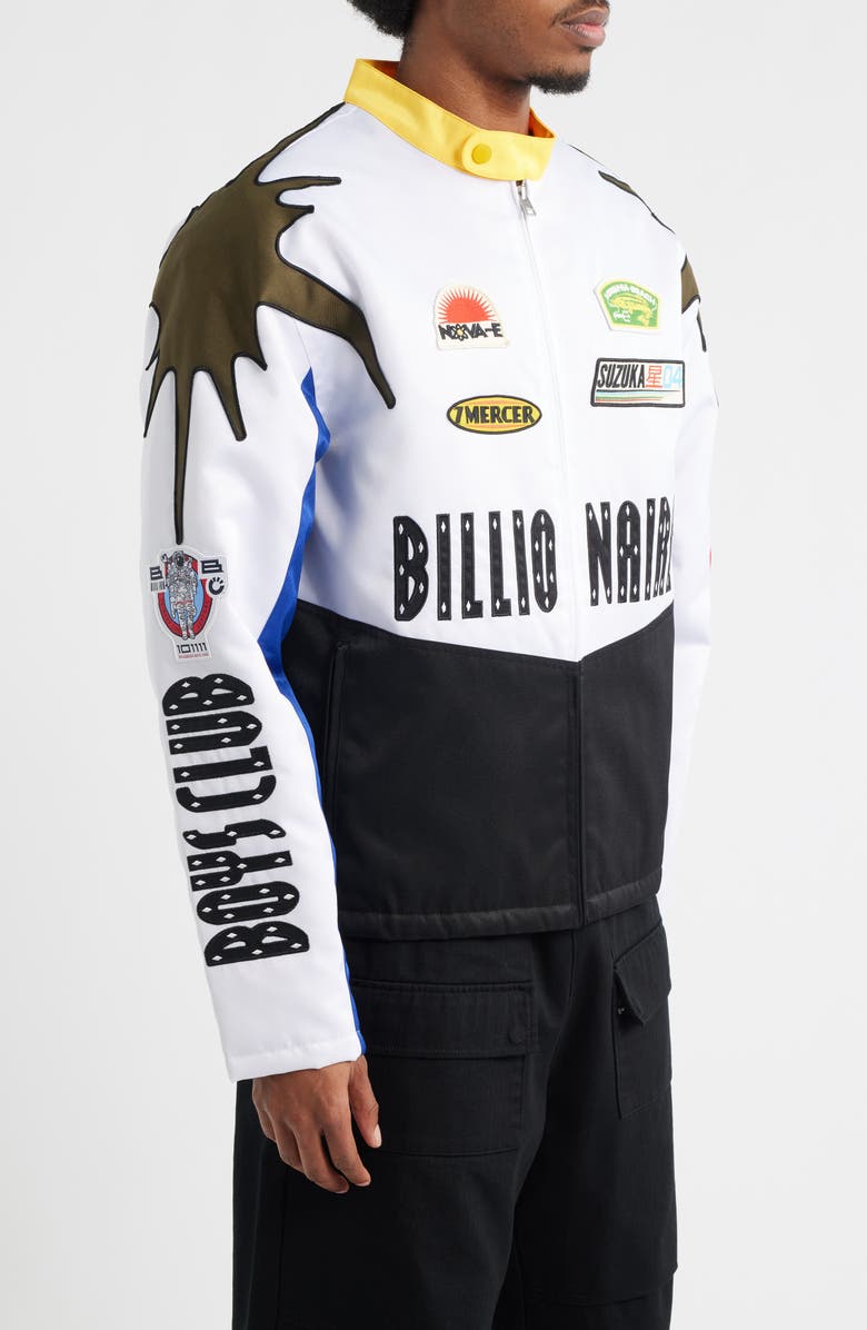 Billionaire Boys Club Mercer Motorcycle Jacket, Alternate, color, White