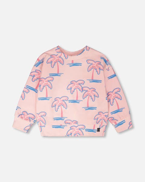 French Terry Long Sleeve Palm Sweatshirt (Toddler, Little Kid & Big Kid)