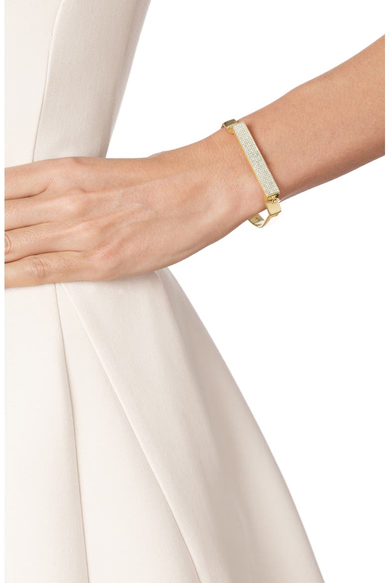 Signature Diamond Bangle, Alternate, color, GOLD/ DIAMOND