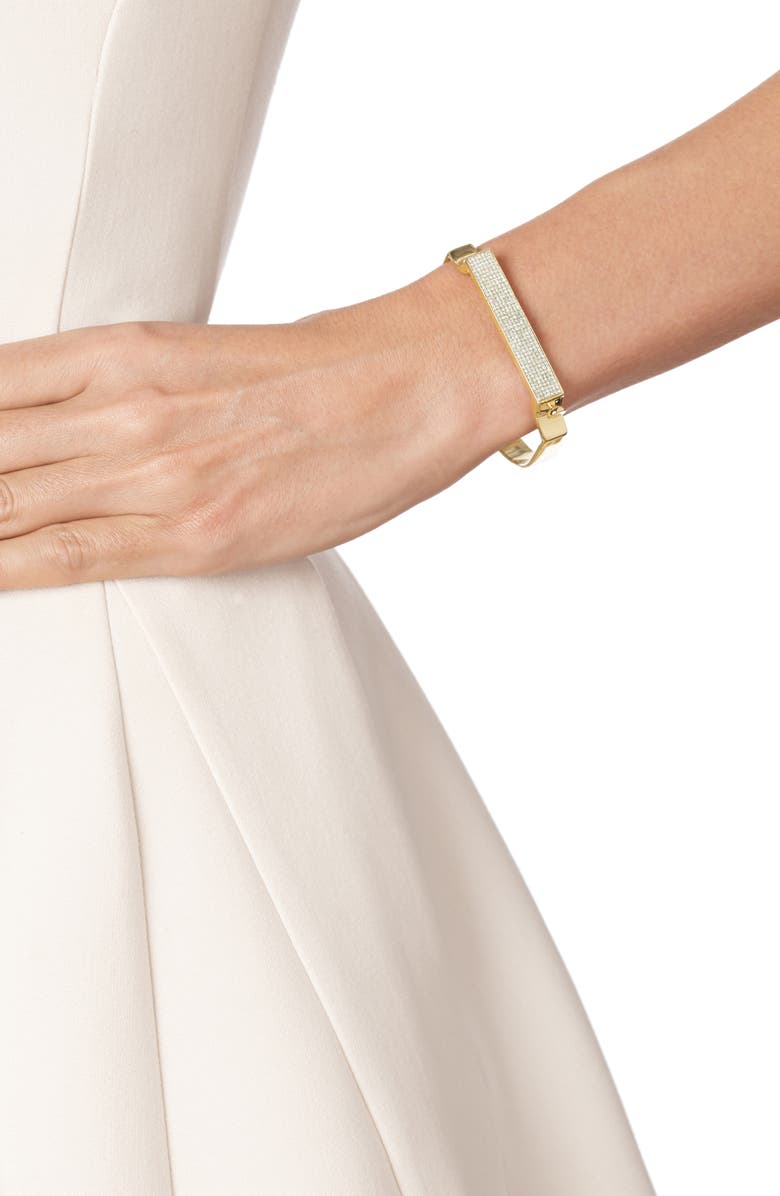 Monica Vinader Signature Diamond Bangle, Alternate, color, Gold/ Diamond