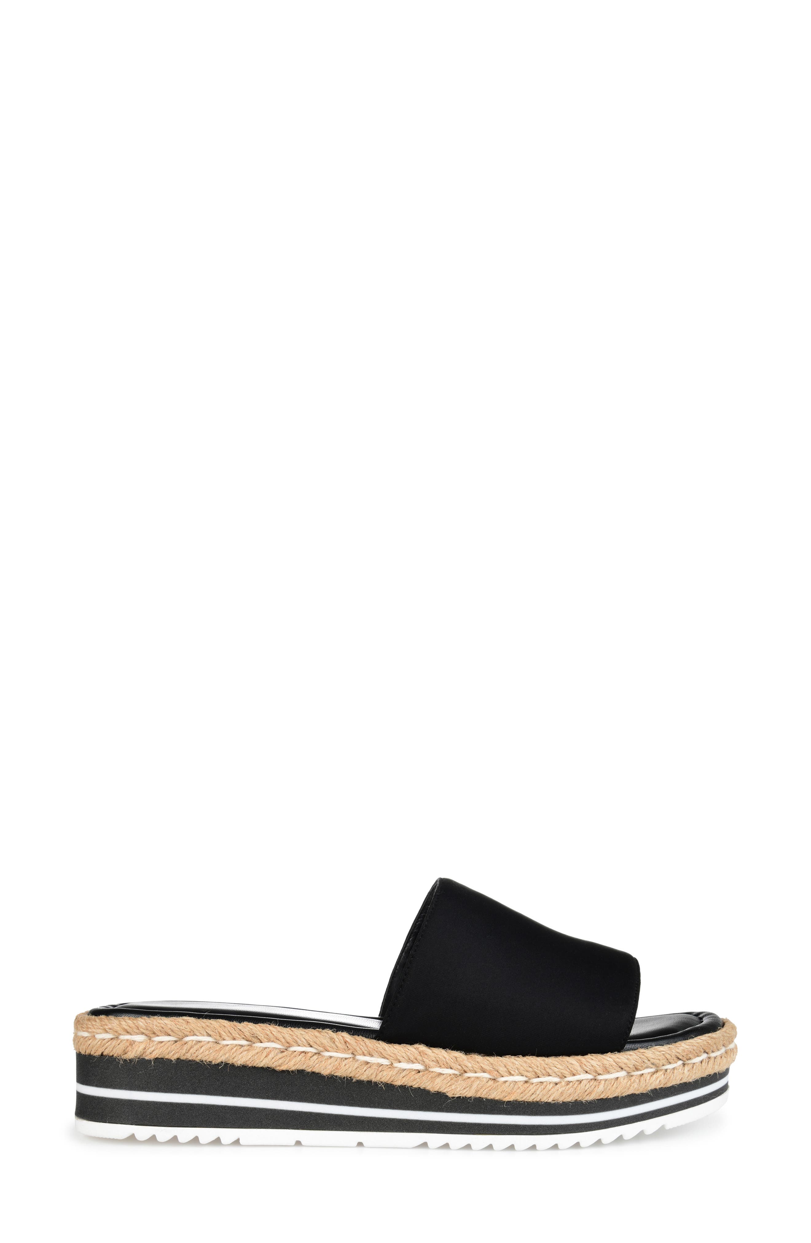 Journee Collection Rosey Wedge Sandal, Alternate, color, Black