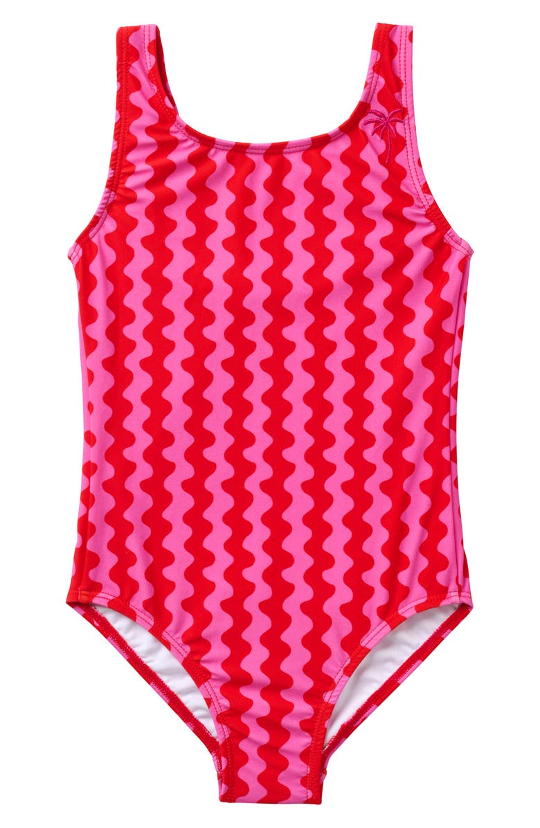 SEAESTA SURF Kids' Small Waves One-Piece Swimsuit, Main, color, Pink