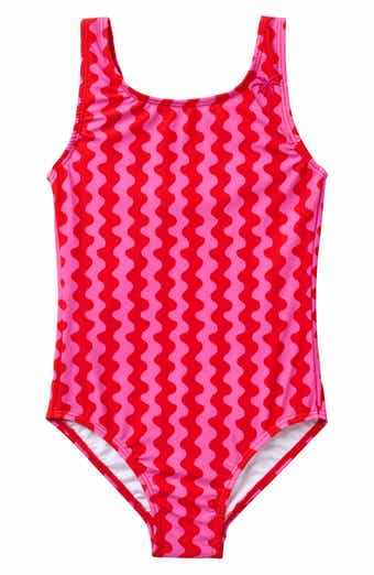 Kids' Small Waves One-Piece Swimsuit