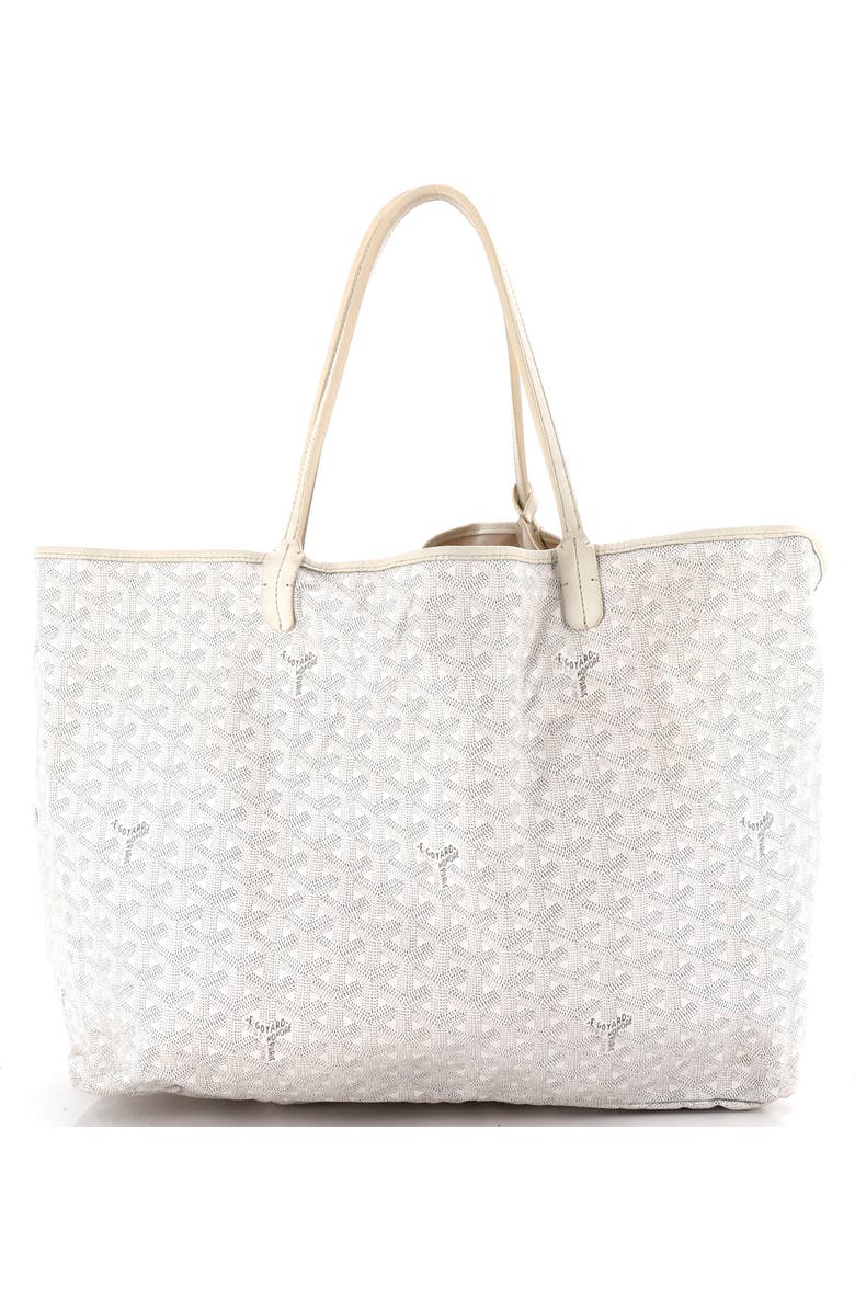Pre-Owned Goyard Saint Louis Tote Coated Canvas GM, Main, color, White
