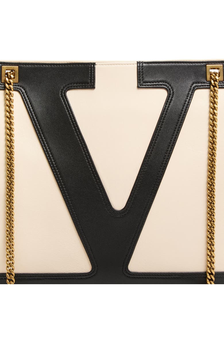 Valentino Garavani Medium Viva Superstar Leather Shopper, Alternate, color, White Multi