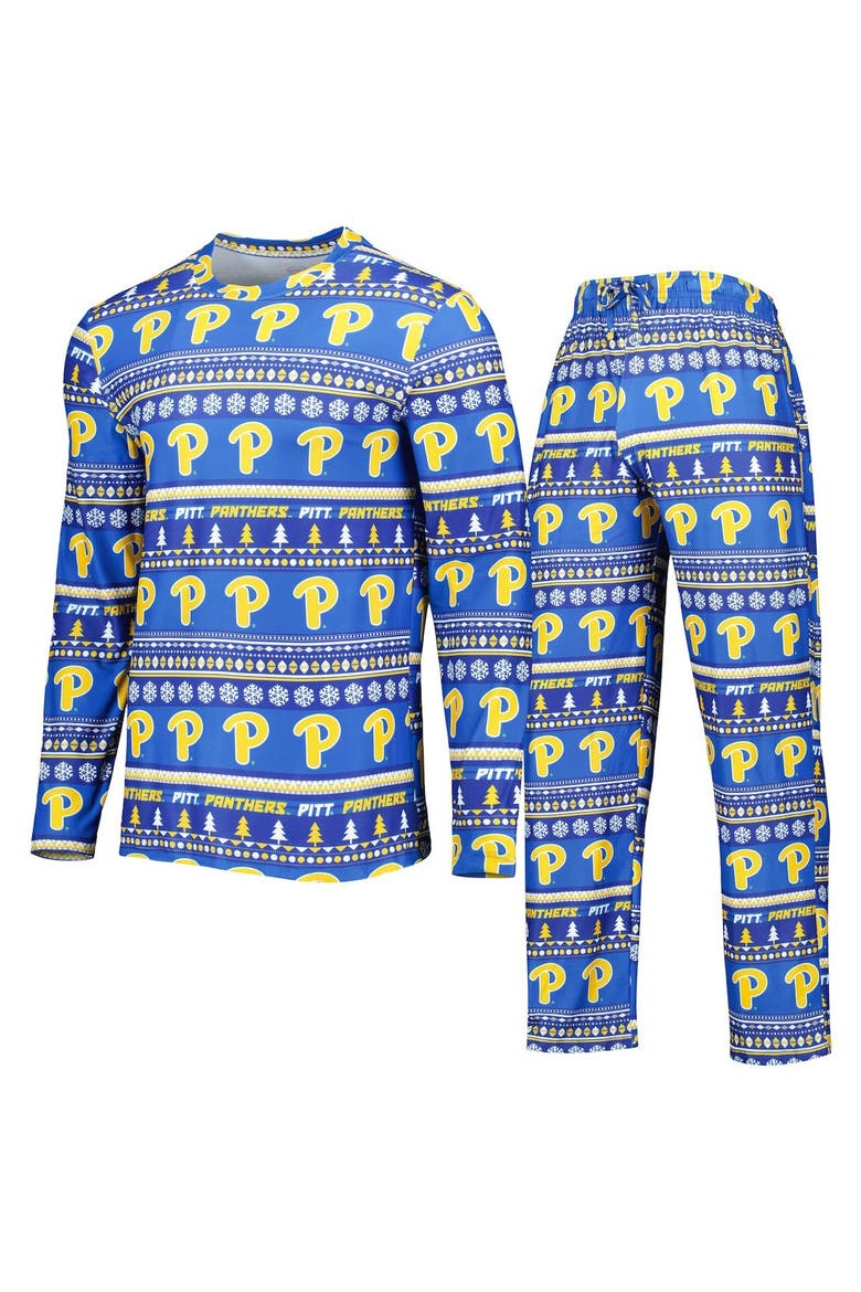 Men's Concepts Sport Royal Pitt Panthers Swivel Long Sleeve T-Shirt & Pants Sleep Set, Alternate, color, Royal