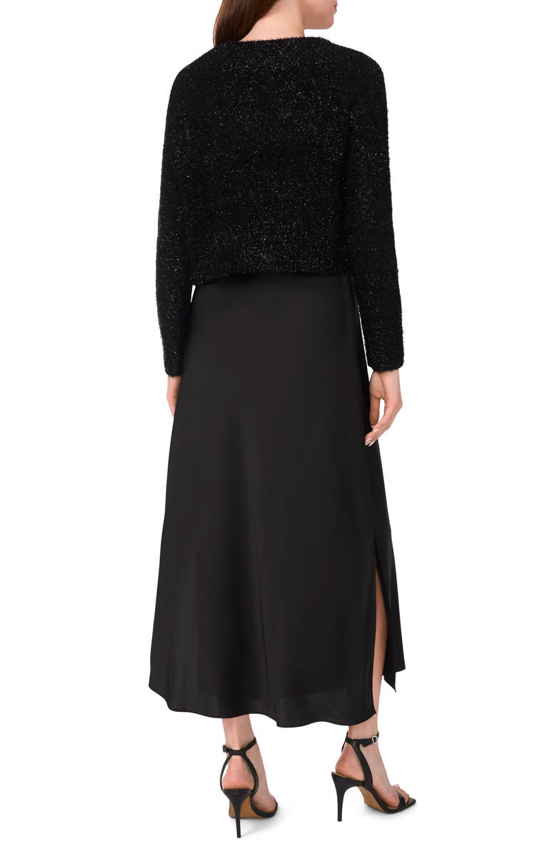 Halogen<sup>®</sup> V-Neck Slip Dress with Sweater, Alternate, color,