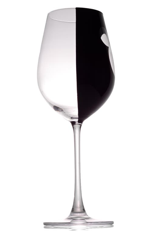 Joyjolt Set Of 2 Disney® Red Wine Glass In Black