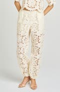 WAYF Steph Floral Cotton Lace Balloon Pants