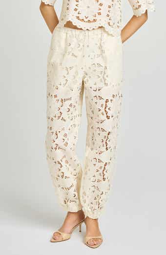 Steph Floral Cotton Lace Balloon Pants