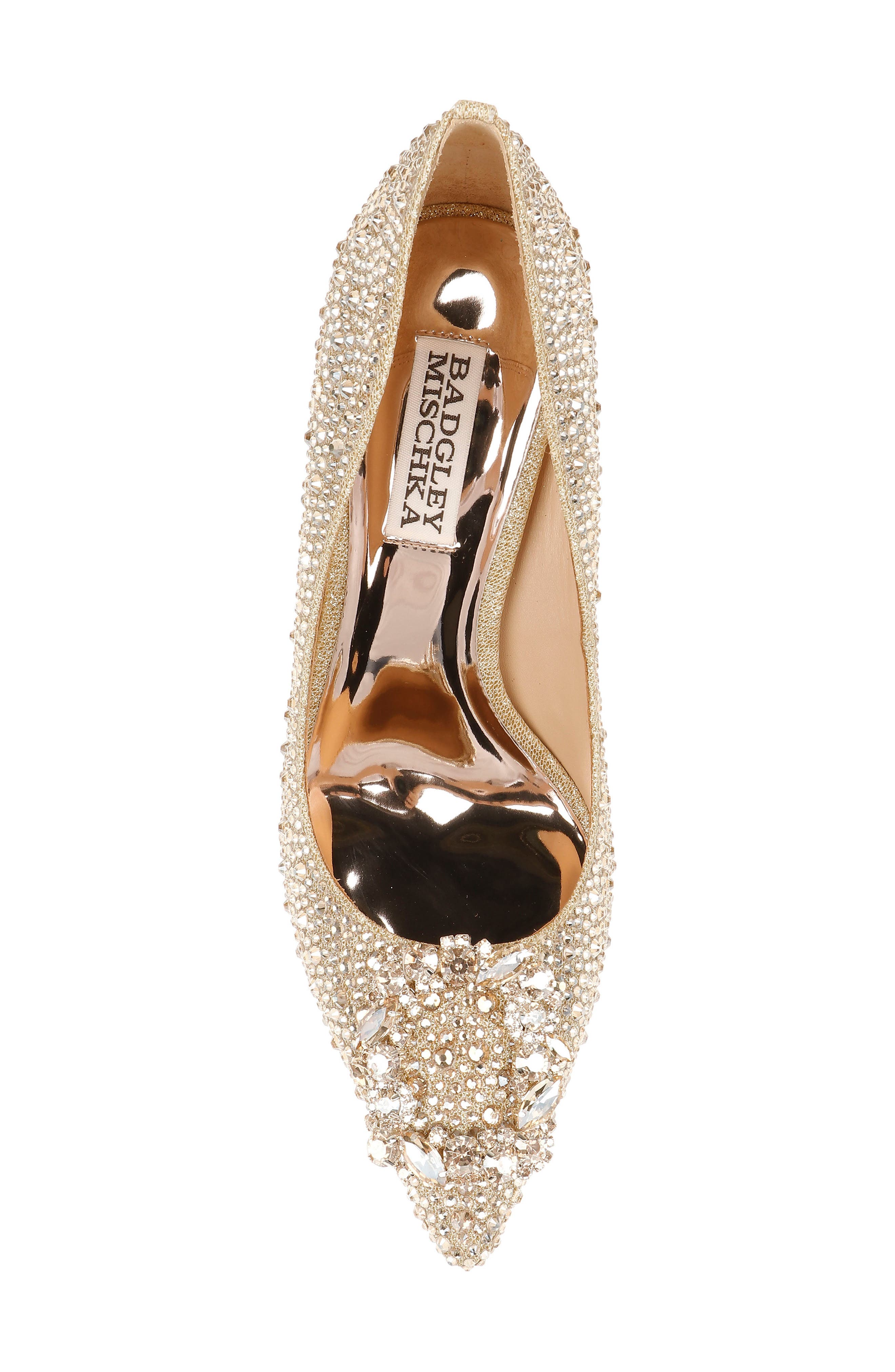 Badgley Mischka Collection Cher II Pointed Toe Pump, Alternate, color, Platino