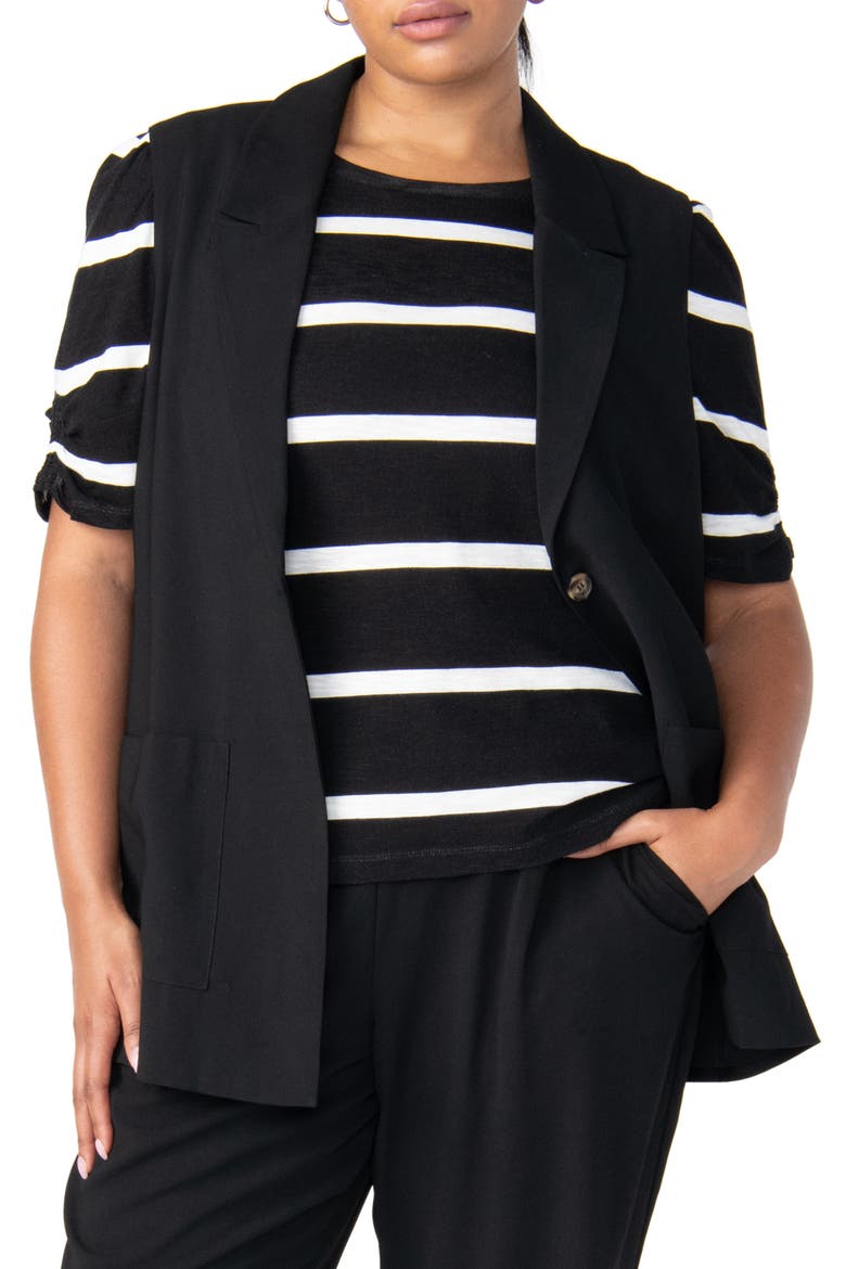 Woven Vest, Alternate, color, BLACK NIGHT