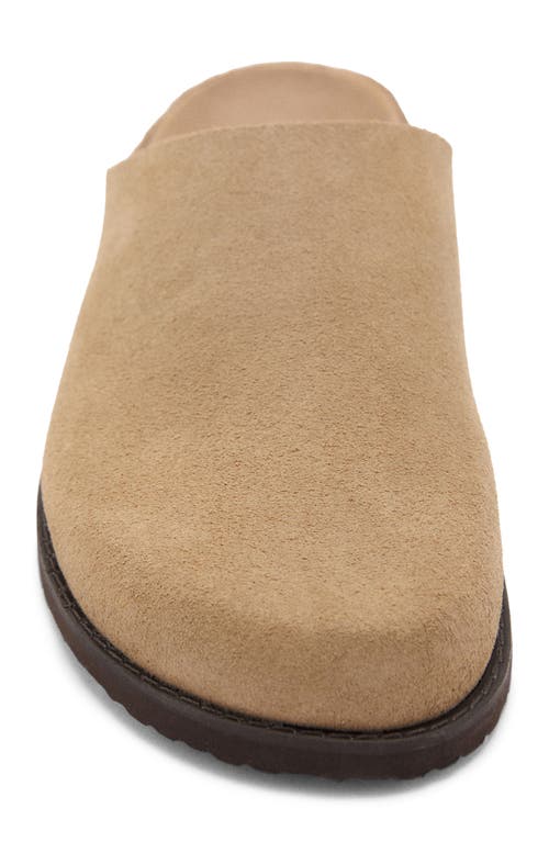 Mango Suede Clog In Beige