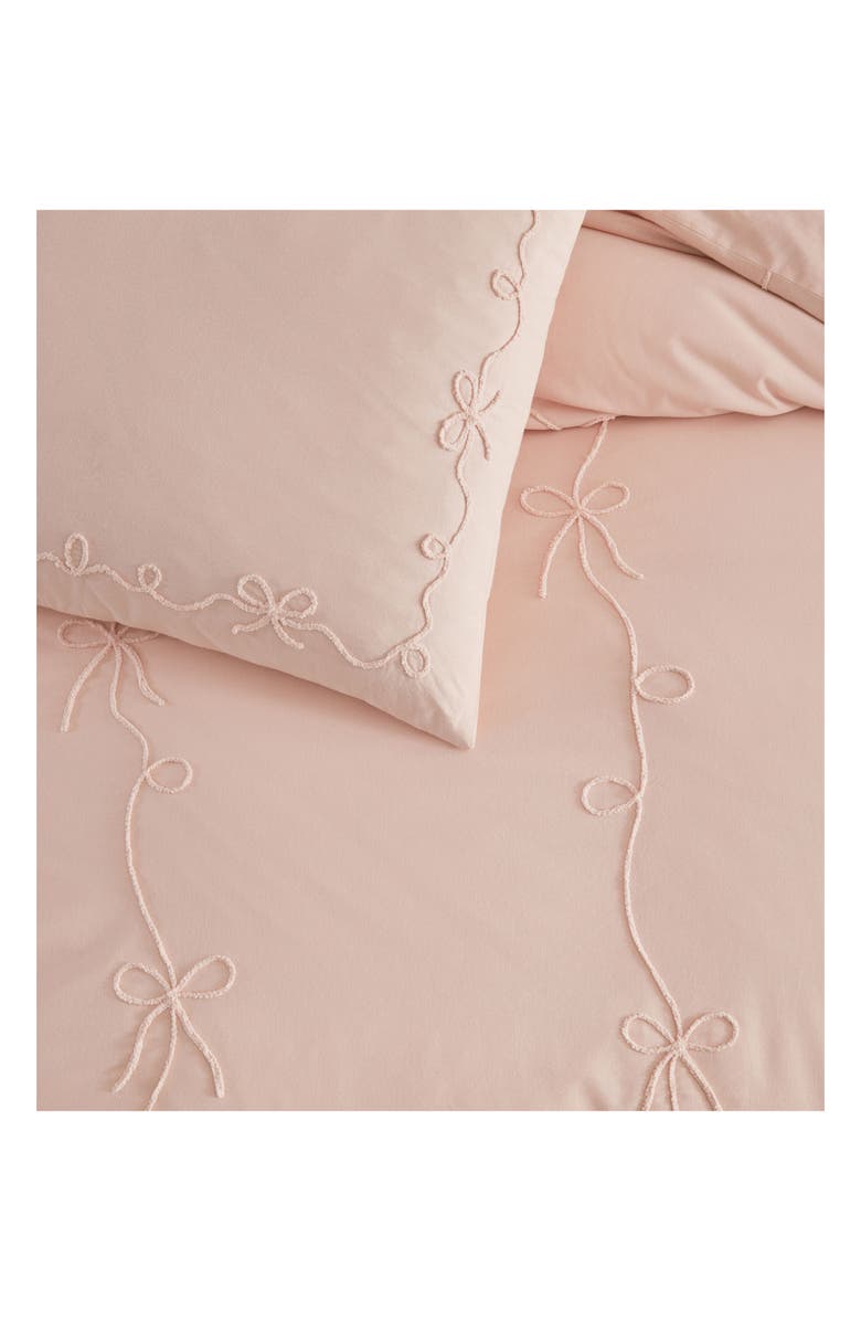 Peri Home Sasha Bows Duvet Cover 
Sham Set, Alternate, color, Blush