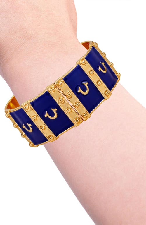 True Religion Statement Cuff Bracelet In Blue