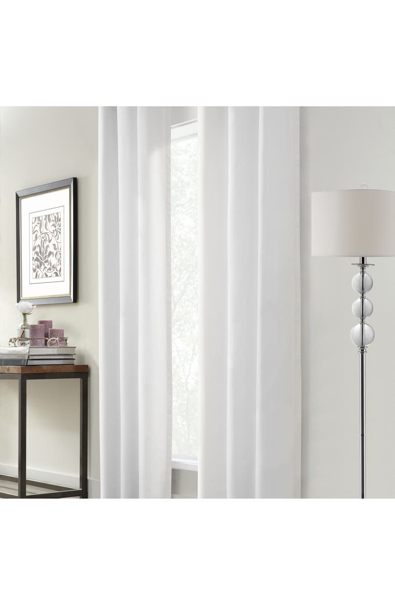 Outdoor Decor by Commonwealth Set of 2 Cotton Curtain Panels, Alternate, color, White