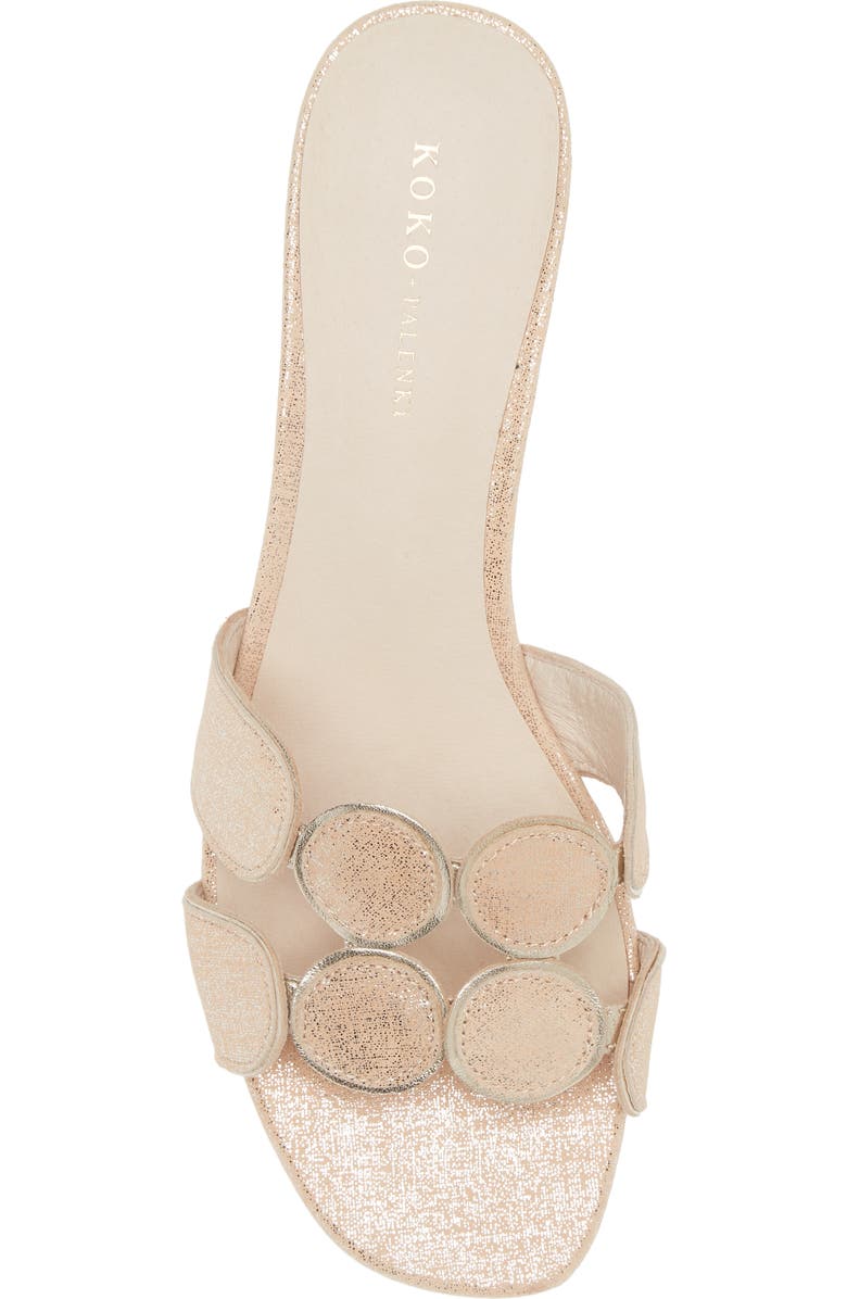 KOKO + PALENKI Lively Slide Sandal, Alternate, color, Gold Soft Metallic