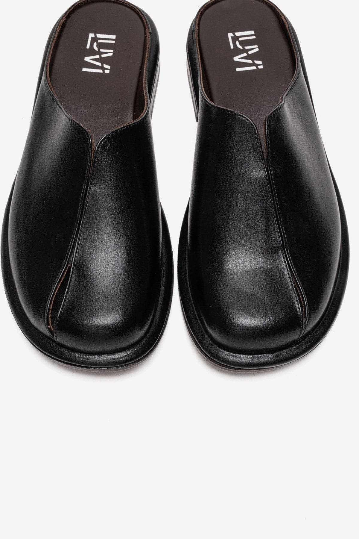 Forever & Always Shoes Tansy Leather Mule, Alternate, color, Black