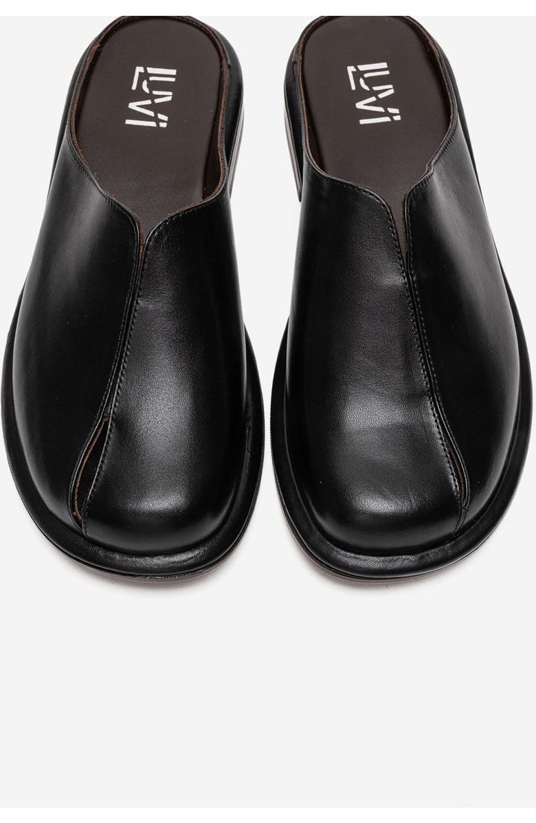 Forever & Always Shoes Tansy Leather Mule, Alternate, color, Black