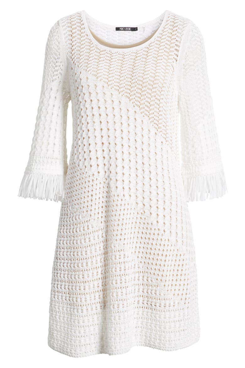 Beach Stroll A-Line Dress, Alternate, color, PAPER WHITE