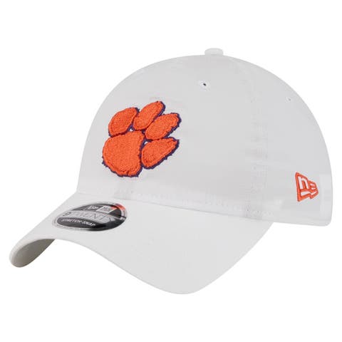 Men's New Era White Clemson Tigers Active Ripstop 9TWENTY Adjustable Hat