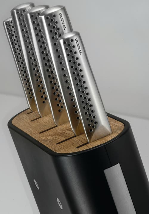 Global Ukon 6 Piece Knife Block Set In Black