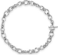 David Yurman DY Mercer® Chain Necklace in Sterling Silver with Diamonds, 8mm