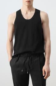 MANGO Slim Fit Cotton Rib Tank