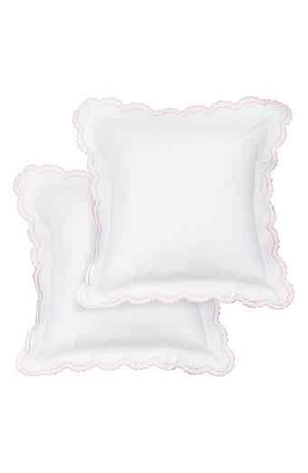 MELANGE HOME Embroidered Percale Crisp Cotton Double Scallopier Duvet Set