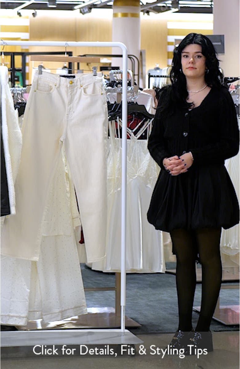 Dylan High Waist Ankle Relaxed Straight Leg Jeans, sales video thumbnail