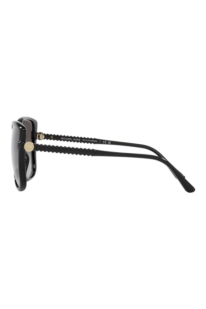 Malta 57mm Gradient Butterfly Sunglasses, Alternate, color, BLACK
