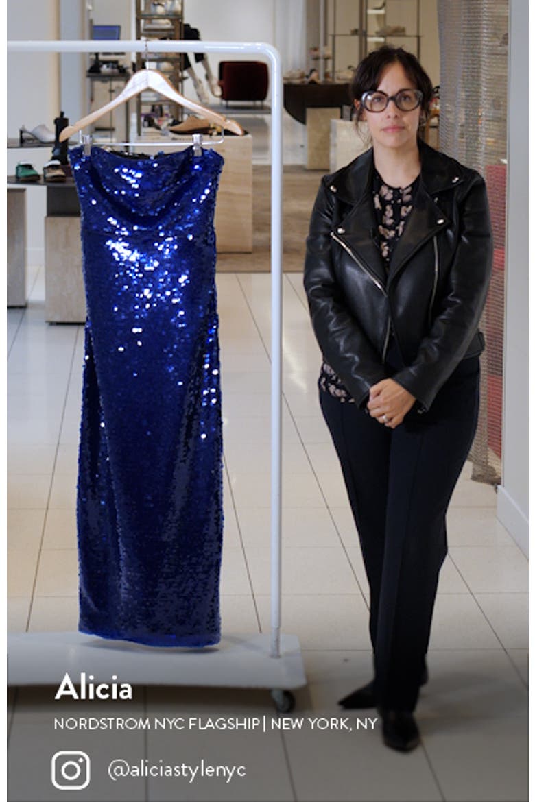 Mira Strapless Sequin Gown video