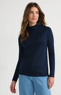 Lands' End Supima Cotton Fitted Long Sleeve Turtleneck