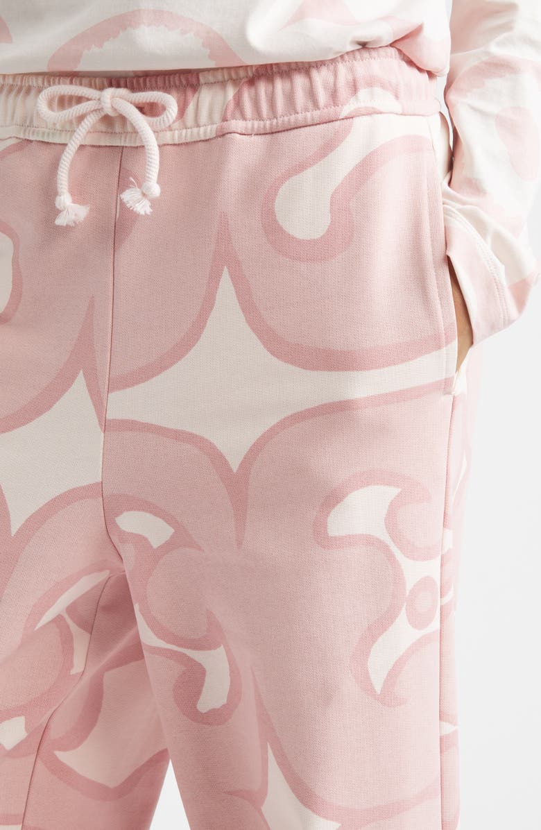 Marimekko Naturaali Keidas Kioski French Terry Sweatpants, Alternate, color, Light Pink Off White