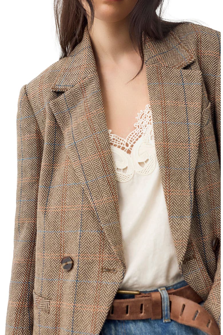 Shiloh Blazer, Alternate, color, BROWN COMBO