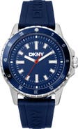 DKNY Sport Silicone Strap Watch, 43mm