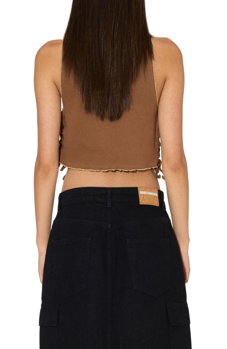 SOMETHING NEW Frida Sleeveless Side Tie Crop Top, Alternate, color, 