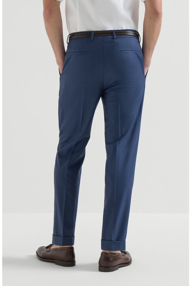 Houndstooth trousers, Alternate, color, Navy Blue