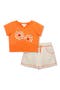 Kids' Appliqué Flowers T-Shirt & Shorts Set