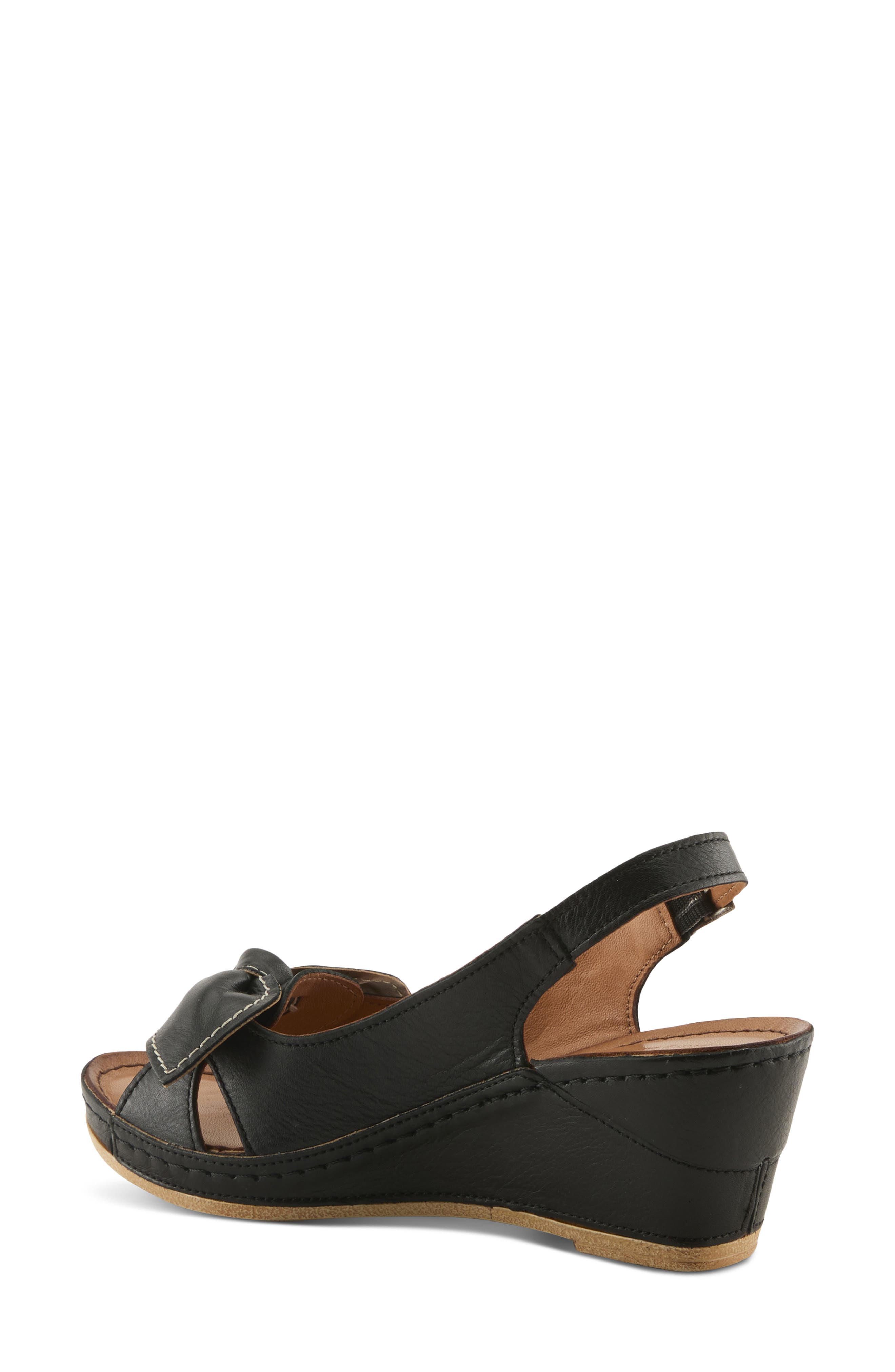 Spring Step Chassidy Wedge Sandal, Alternate, color, Black