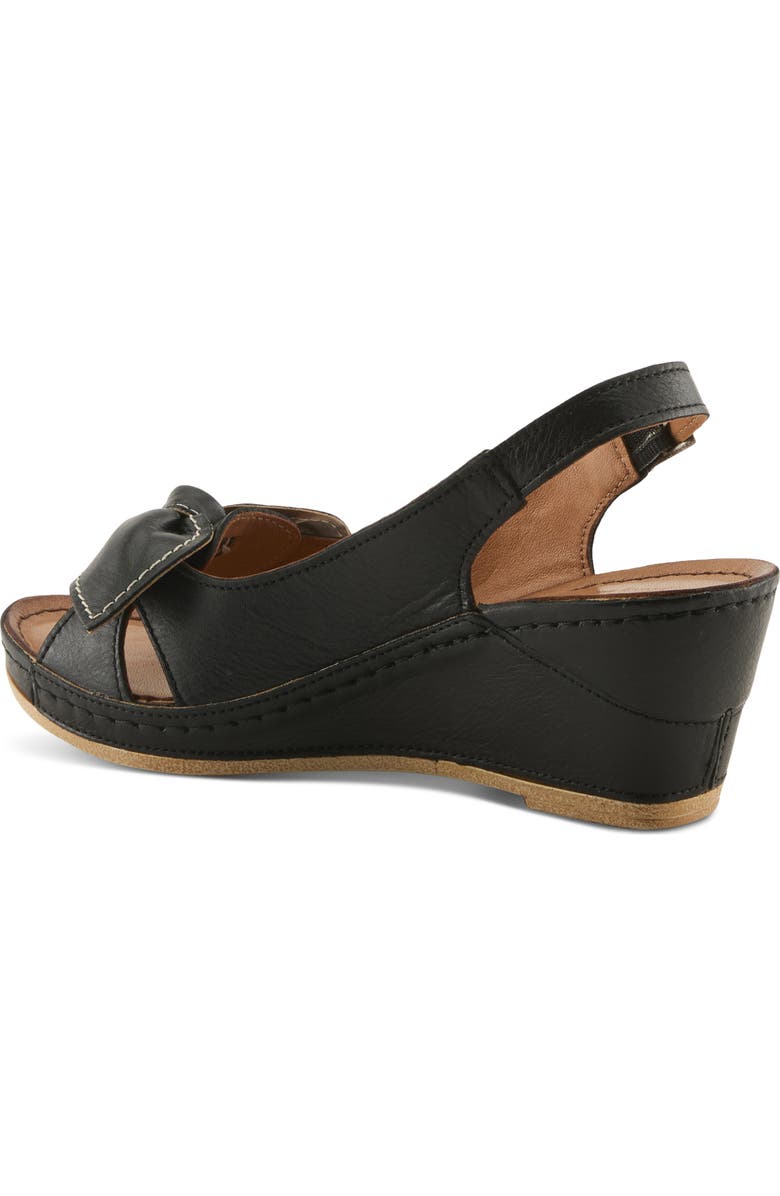 Spring Step Chassidy Wedge Sandal, Alternate, color, Black