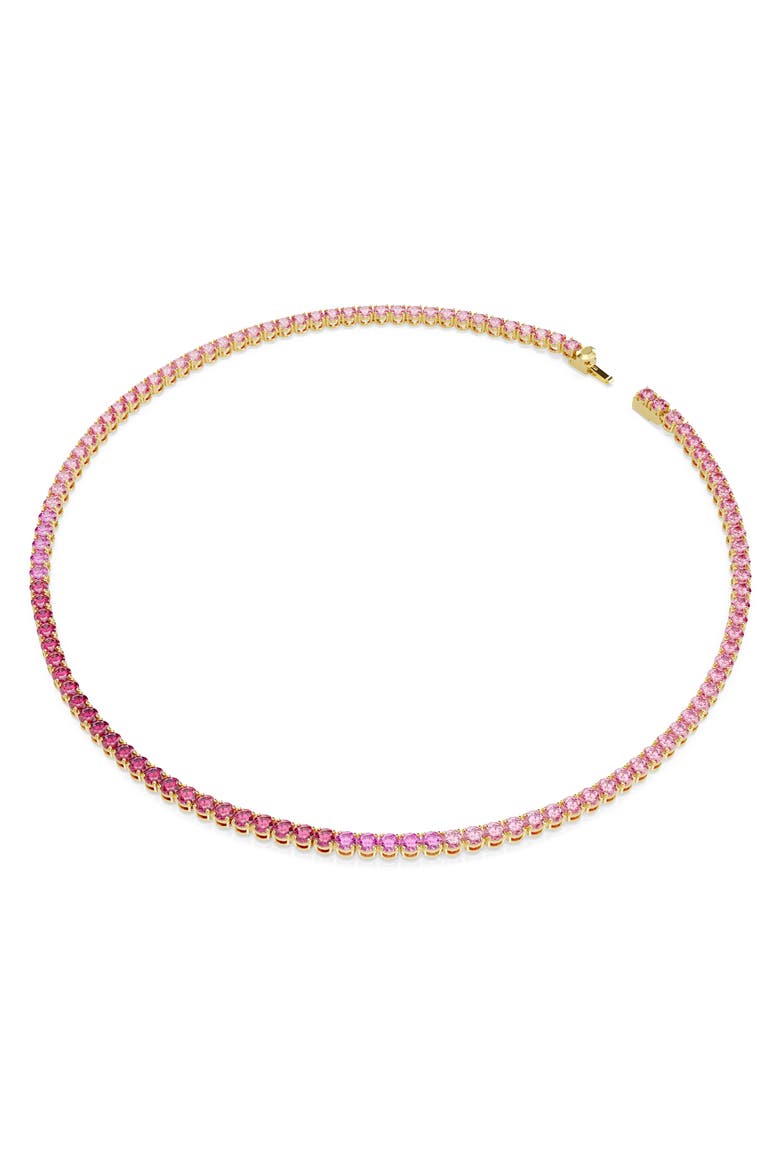 Matrix Tennis Necklace, Alternate, color, PINK