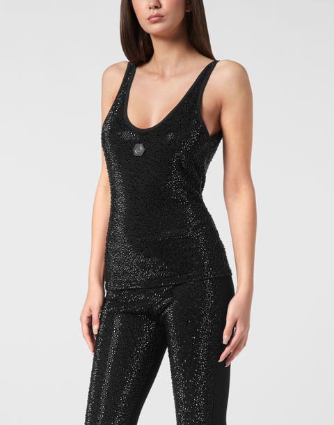 Tank Top Mix Strass Women