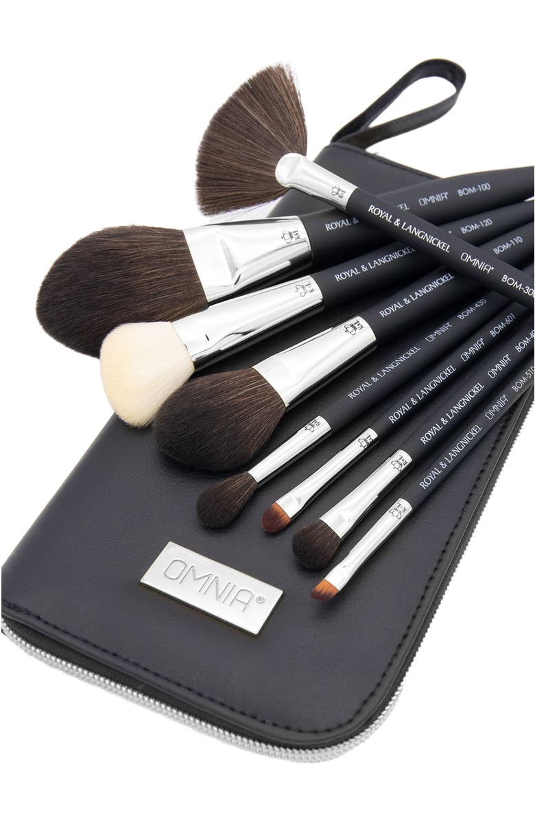 OMNIA Brush Pro Travel 8pc Makeup Brush Set, Alternate, color, Black